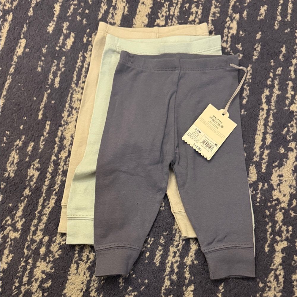 Cloud Island Kids Joggers - Gray, Cream, Light Blue